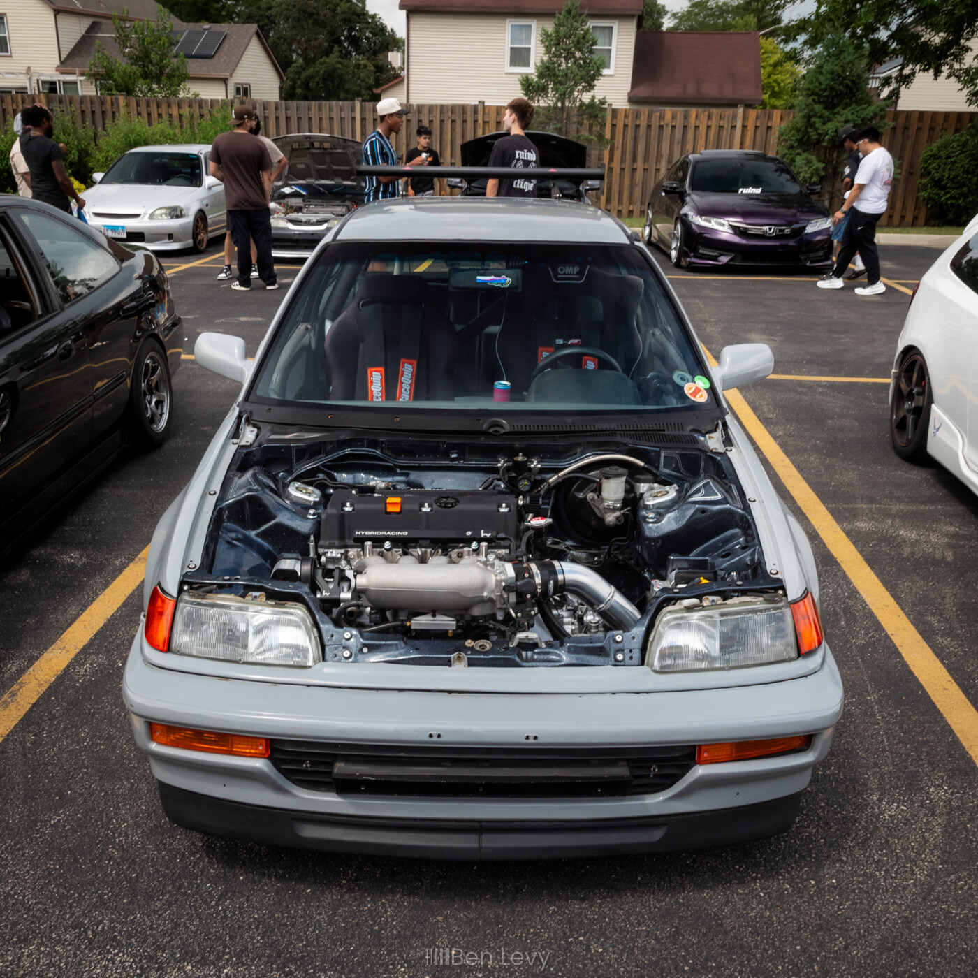 Grey EF9 Civic Track Car with K-Swap