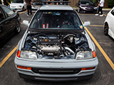 Grey EF9 Civic Track Car with K-Swap