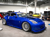 Blue Nissan 350Z with Work Wheels at Wekfest