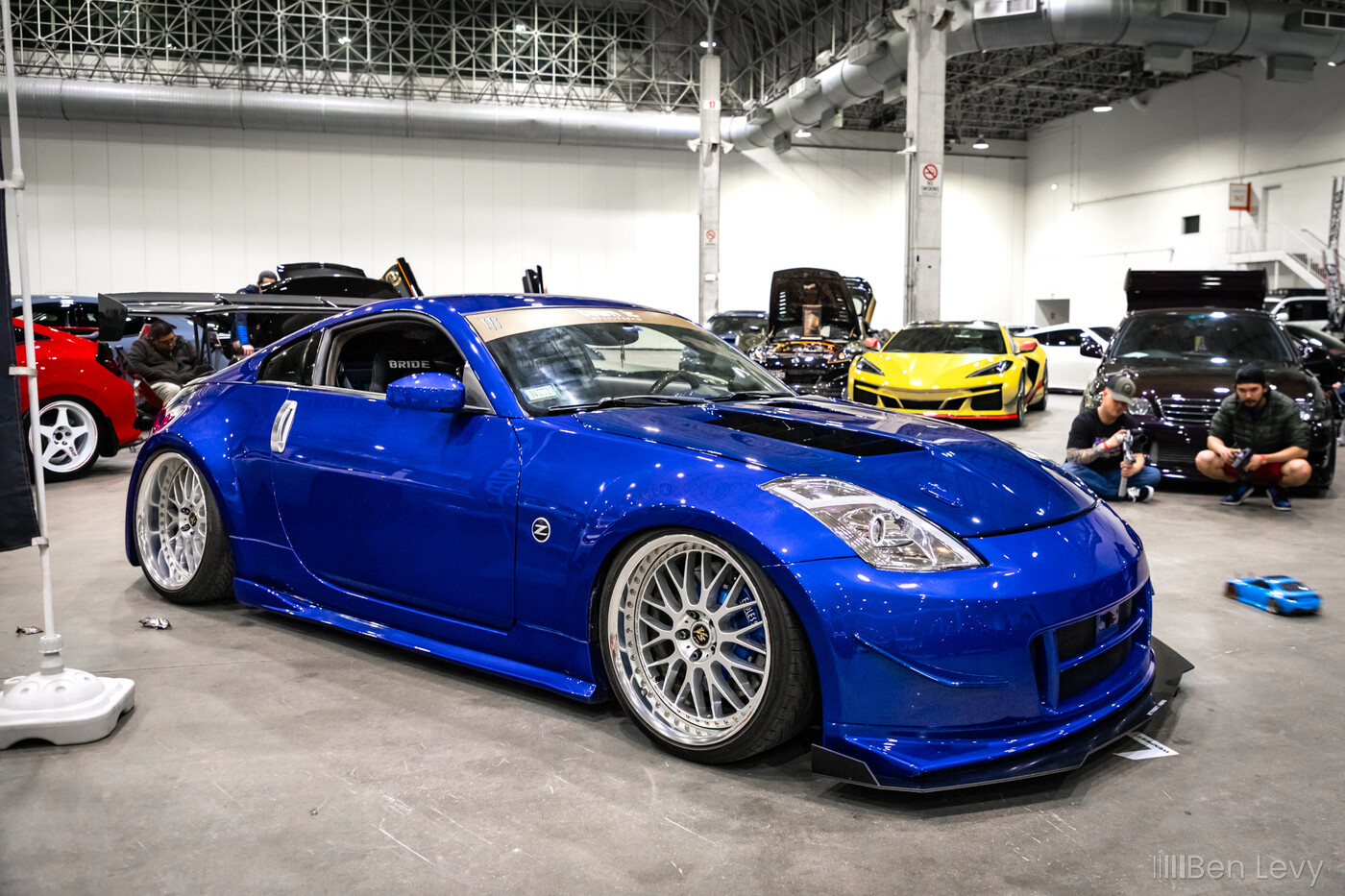 Blue Nissan 350Z with Work Wheels at Wekfest