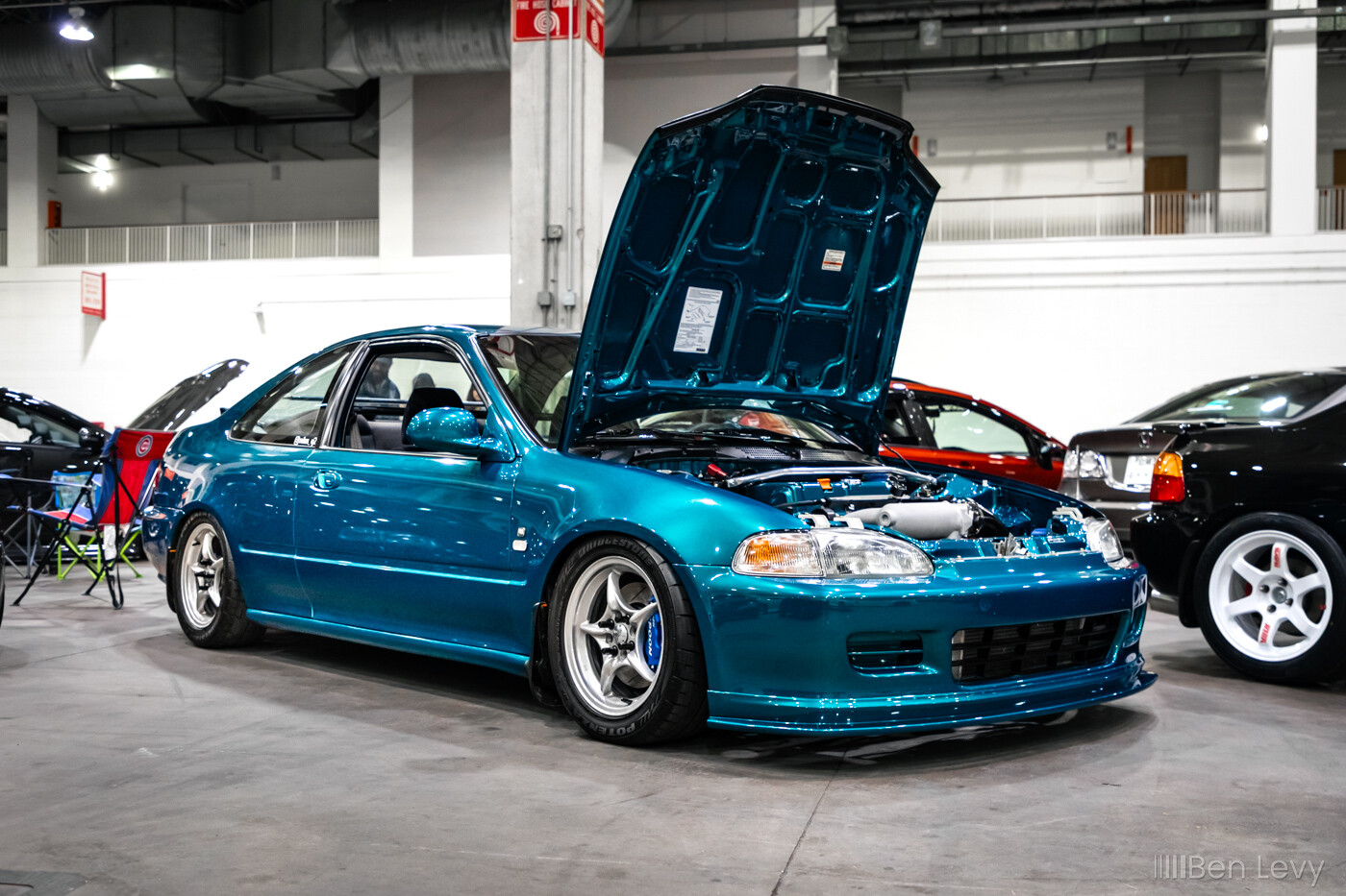 K24 Honda Civic Coupe at Wekfest in 2025